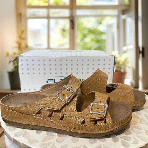 Flexus by Spring Step Samuella Supportive 2 Strap Sandal Slide Mule Size EU 38 - Picture 4 of 15